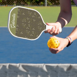 セージグリーンのフレンチカントリー オリーブパターン名 ピックルボールラケット