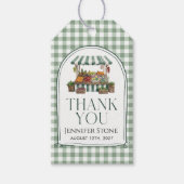 セージグリーンのブライダルシャワー ギフトタグ (正面)