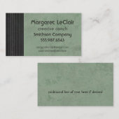 セージグリーンのプロフェッショナル/創造的な名刺 名刺 (正面/裏面)