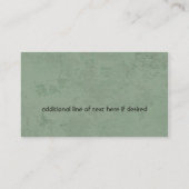 セージグリーンのプロフェッショナル/創造的な名刺 名刺 (裏面)