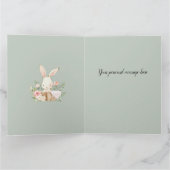セージグリーンのベイビーラビットブランケット カード (内部)