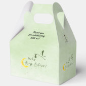 セージグリーンのベビーBoy Bliss Stork Special Delivery フェイバーボックス (正面)