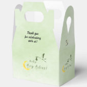セージグリーンのベビーBoy Bliss Stork Special Delivery フェイバーボックス (見開き)