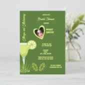 セージグリーンのマグと結婚式のポートレート 招待状 (スタンド正面)