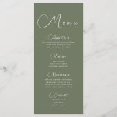 セージグリーンのミニマルメニュー メニュー (正面)