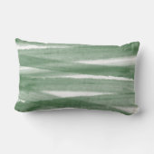 セージグリーンのモダンな水彩画のLumbarの枕 ランバークッション (裏面)