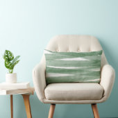 セージグリーンのモダンな水彩画のLumbarの枕 ランバークッション (椅子)