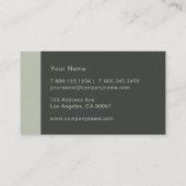 セージグリーンのモダン 名刺 (裏面)