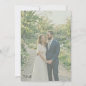 セージグリーンのユーカリの葉の結婚式招待状 招待状 (裏面)