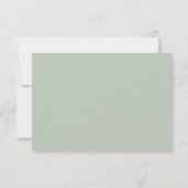 セージグリーンのユーカリの葉の結婚式RSVPカード 出欠カード (裏面)
