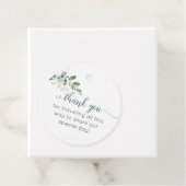 セージグリーンのユーカリ 感謝を表すラベル フェイバータグ (インサイチュ)