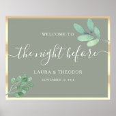 セージグリーンのリハーサルディナー ポスター (正面)