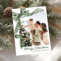 セージグリーンのレースのクリスマスリボン 2 枚の写真