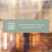 セージグリーンのロゴとテキストのプロモーション用プロフェッショナル仕様 ウィンドウサイン (シート2)