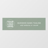 セージグリーンのロゴとテキストのプロモーション用プロフェッショナル仕様 ウィンドウサイン (シート)