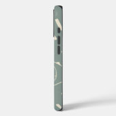 セージグリーンの六角形ママフォトコラージュ Case-Mate iPhoneケース (裏面 / 左)