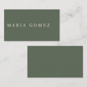 セージグリーンの名刺 プレイスカード (正面/裏面)