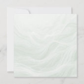 セージグリーンの大理石とゴールドの「結婚式の日程を知らせるカード」 セーブザデート (裏面)