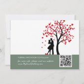 セージグリーンの山の写真 Save the Date セーブザデート (裏面)
