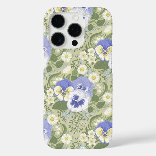 セージグリーンの春の庭の花 Case-Mate iPhoneケース (裏面)