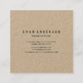 セージグリーンの松の木の森 スクエア名刺 (裏面)