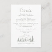セージグリーンの森の結婚式ディテールカード エンクロージャーカード (正面)