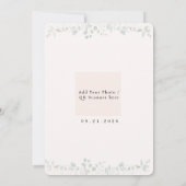 セージグリーンの植物が最小限に抑えられたナチュラルウェディング 招待状 (裏面)