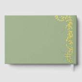 セージグリーンの植物の葉を使ったブライズシャワー ゲストブック (裏面)