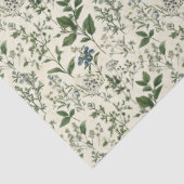 セージグリーンの植物プリント コテージコア 誕生日 男女兼用 薄葉紙 (詳細)