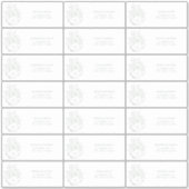 セージグリーンの植物学的な ブライダルティーのゲストへの住所 シール (正面)