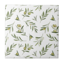 セージグリーンの水彩オリーブ