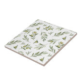 セージグリーンの水彩オリーブ タイル (側面)