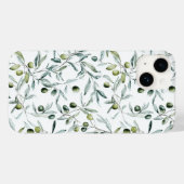 セージグリーンの水彩画フランス田舎風オリーブ Case-Mate iPhoneケース (裏面 (横))