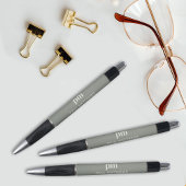 セージグリーンの洗練されたプロフェッショナルなイニシャルと名前 ボールペン