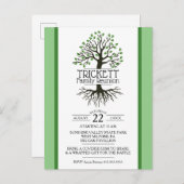 セージグリーンの系譜の家族会 インビテーションポストカード (正面/裏面)