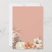 セージグリーンの花の結婚式の招待状 招待状 (裏面)