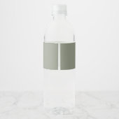 セージグリーンの花柄植物学モノグラム カップル名 ペットボトルラベル (裏面)