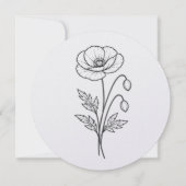 セージグリーンの詳細QRコードカード 招待状 (裏面)