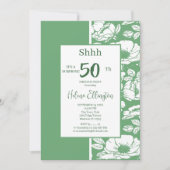 セージグリーンの誕生日招待状 招待状 (正面)