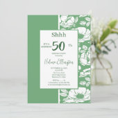 セージグリーンの誕生日招待状 招待状 (スタンド正面)