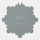 セージグリーンの赤い実+グリーン Holiday Paper オーナメントカード (裏面)