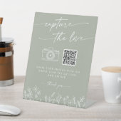 セージグリーンの野の花Capture the Love ウェディング 台座サイン (インサイチュ)