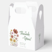 セージグリーンの野生の花のウェディング サンクス フェイバーボックス (オープン)