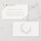 セージグリーンの野生の花のルースなボヘミアンの赤ちゃんのための本 エンクロージャーカード (正面/裏面)