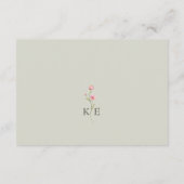 セージグリーンの野生の花の結婚式の詳細 エンクロージャーカード (裏面)
