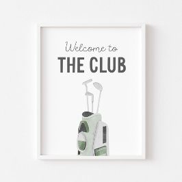 セージグリーンの「Welcome to the Club」ゴルフ・ナースリーポスター ポスター