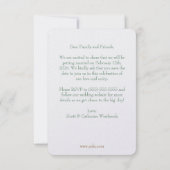 セージグリーンの whimsical ウェディング・セーブ・ザ・デートカード 招待状 (裏面)