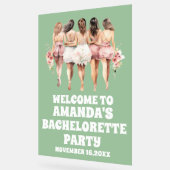 セージグリーンアクリルバチェロレッテウェルカムサイン アクリルサイン (傾斜)