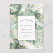 セージグリーンアベンチュリンクリスタル日付を保存 ポストカード (正面)