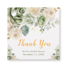 セージグリーンアンドクリームフローラブライダルシャワー